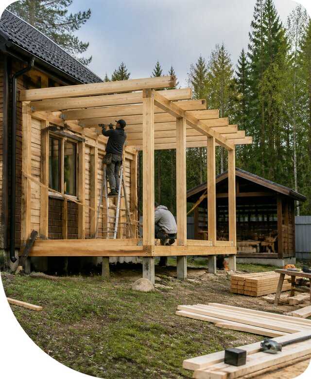 Строительство пристроек и построек на участке в Ростове