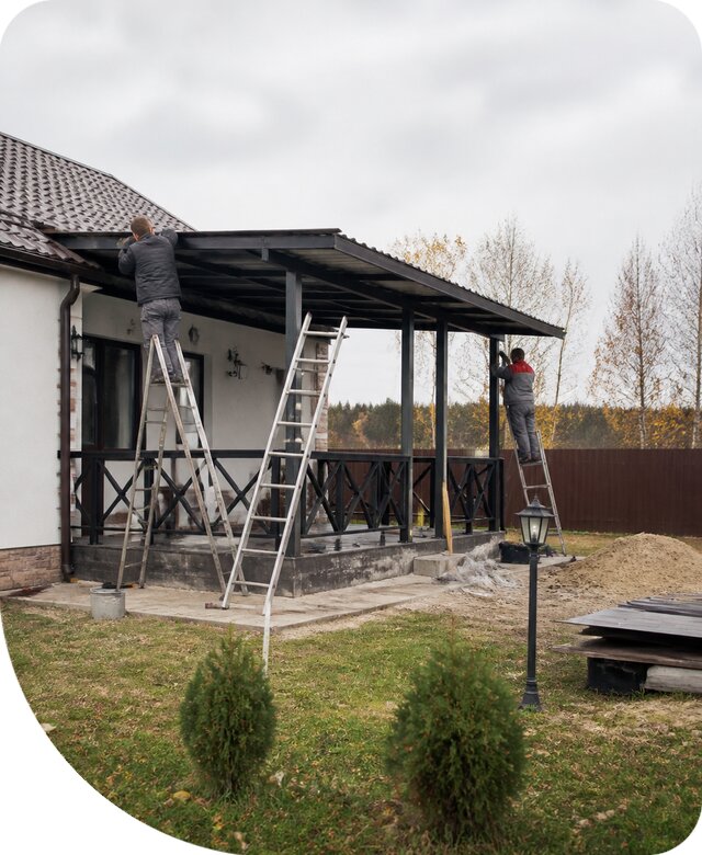Изготовление навеса для веранды в Ростове с монтажом под ключ